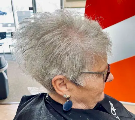 Very Short Razored Cut for Thin Hair for Ladies Past 60