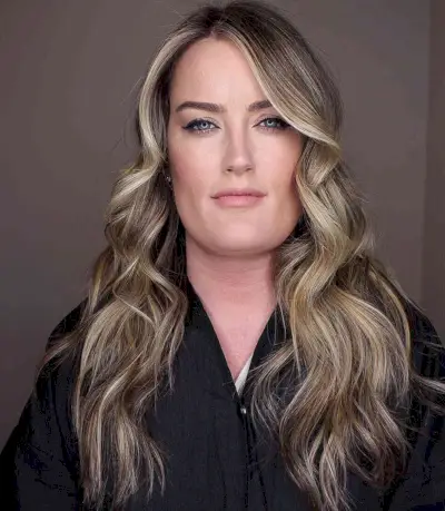 Long Side-Parted Hair with Subtle Layers for ladies past forty