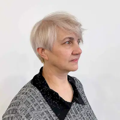 Short Haircut with Edgy Sideburns 