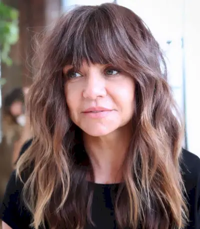 70s-Inspired Shag Cut with Long Bangs