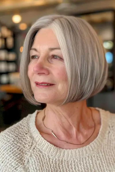 Graduated Haircut for Fine Hair on a woman over sixty years old