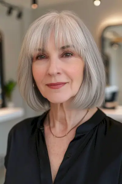 Mod Short Bob with Bangs