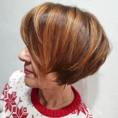 ear-length pixie bob for senior women with fine hair