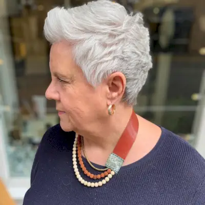 Short pixie for elderly women with thin hair