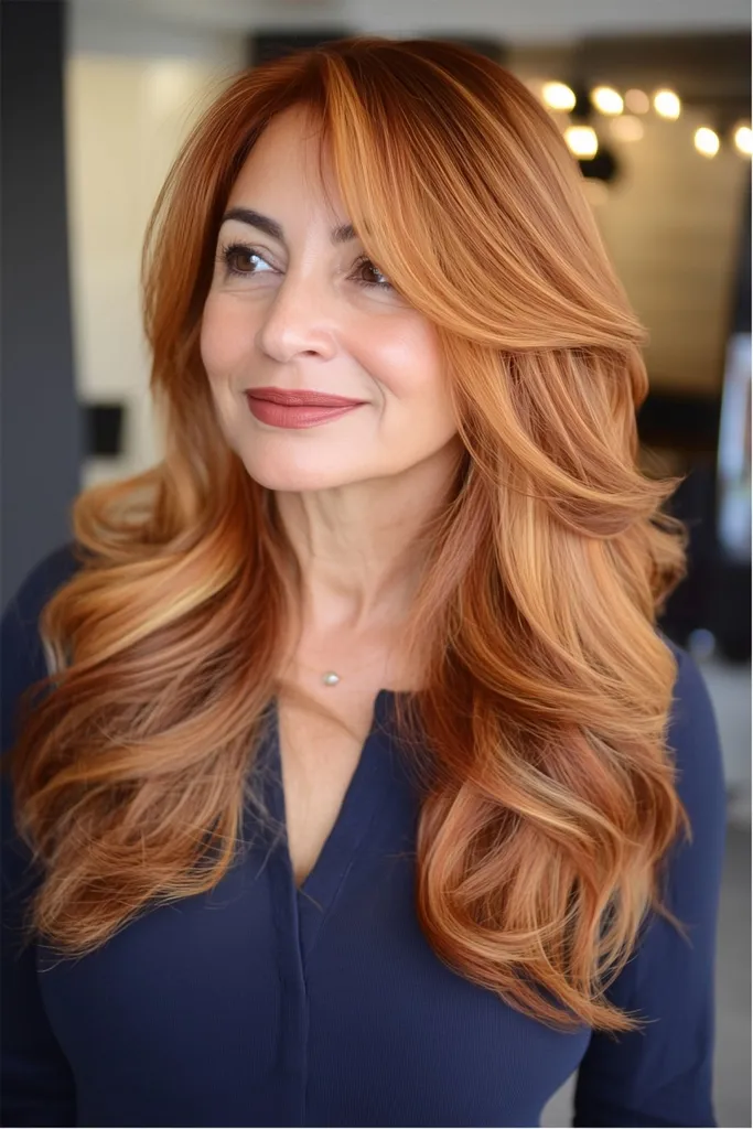 gouden karamel koper voor vrouwen boven de 50' title=