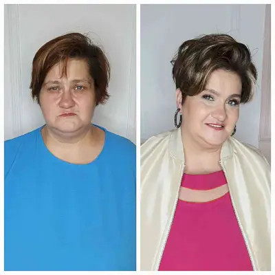 Stylish Short Hair with Volume for 50-Year-Olds with Round Faces