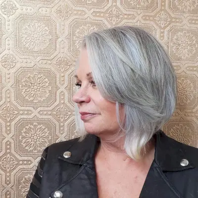 chin length bob for women in their fifties round face