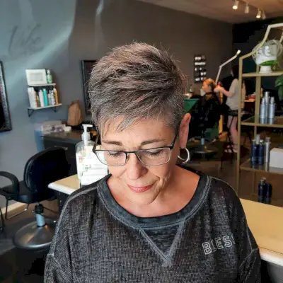 Short Spiky Haircut for women over 60
