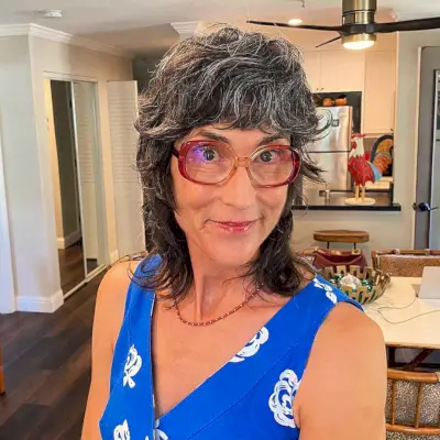 Shaggy Mullet Hairstyle for ladies 60 and over