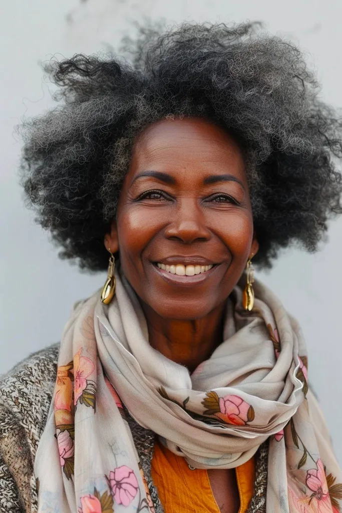 Cloudcrop kort naturlig hårklipp for svarte kvinner over 60 år' title=