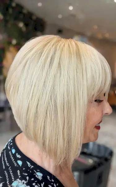 Classic Inverted Bob for Women in Their Sixties