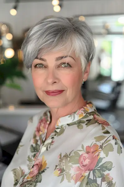 Voluminous Pixie Bob for Fine Hair