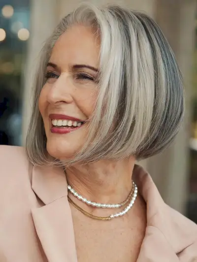Timeless Short Bob for 60-Year-Olds