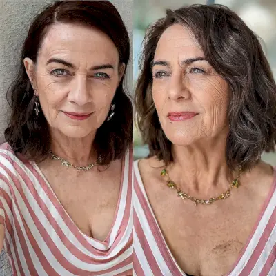 Dark Brown Lived-In Bob for Ladies 60 and Over