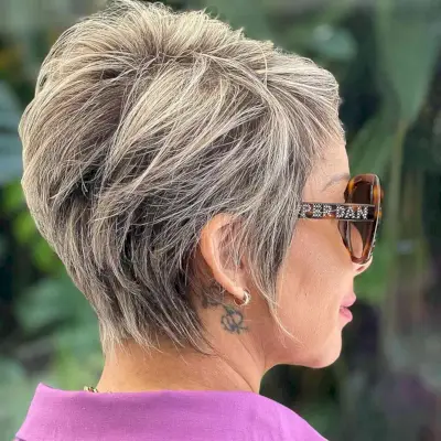 Long pixie cut for 50 year old women