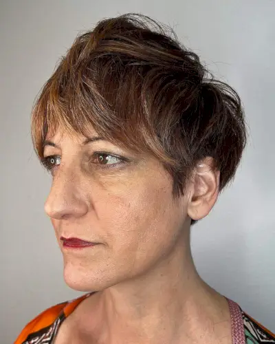 shaggy pixie cut for older ladies over 50