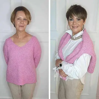 Long Pixie with Dark Tones for Ladies in Their 50s