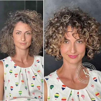 Short Romantic Rezo Cut Curls for Old Ladies