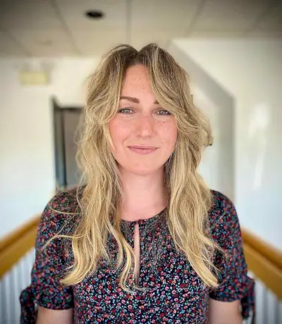 Long beach wavy hair for women over 40