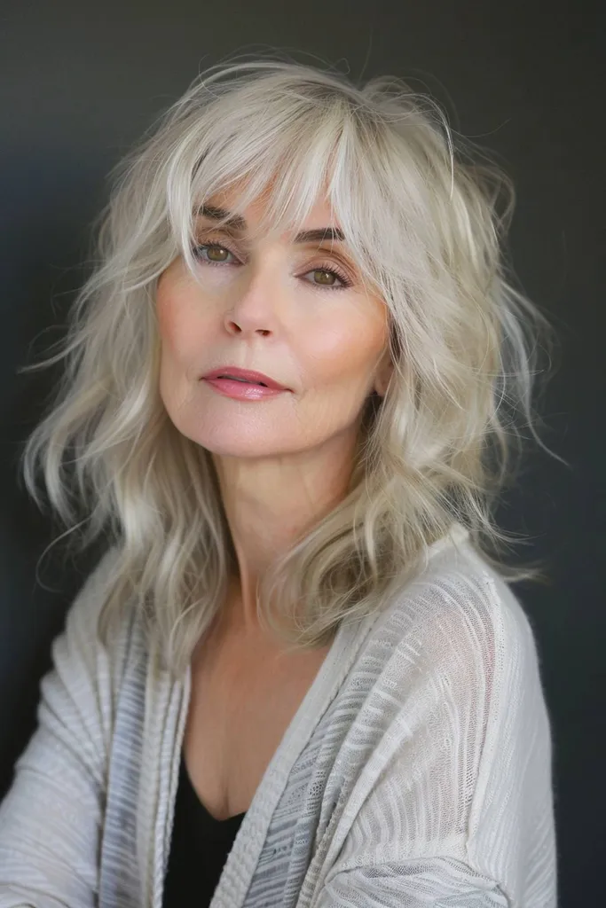 airycut vidēji pinkains matu griezums sievietēm pēc 50 gadiem' title=