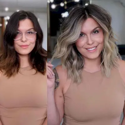 Gorgeous Ombre on Medium-Length Hair for 40-Year-Olds