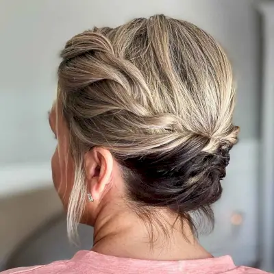 Youthful-Looking Updo on Medium Hair