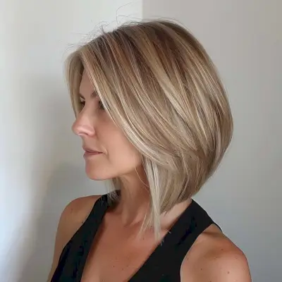 Professional Long Inverted Bob for Women 40+