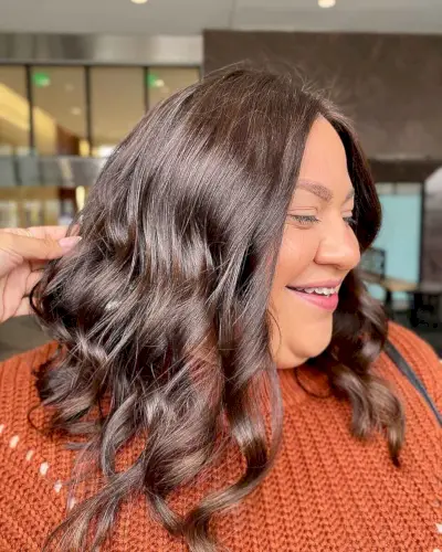 Medium-Length Fine Hair with Loose Waves for Women Over 40