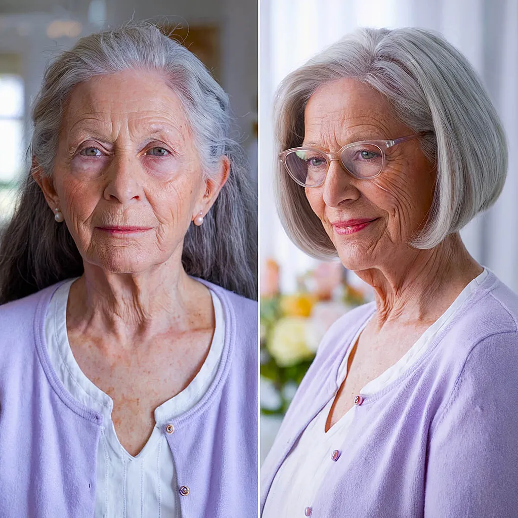 15+ eleganti tagli di capelli angolati per le donne over 70