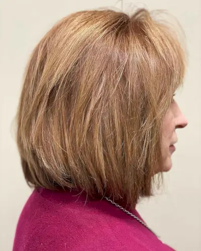 Thick Bob Cut with Choppy Layers