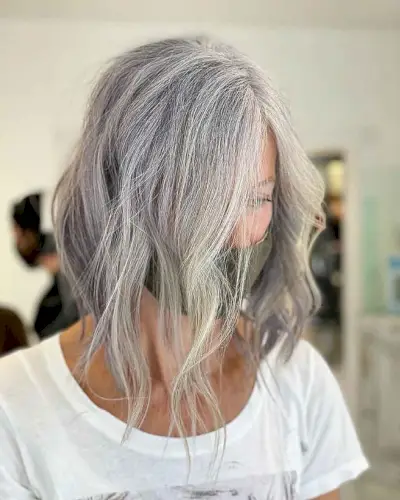 Mid-Length Razored Bob on Older Ladies