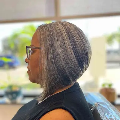 Triangular Bob for Older Women with Short Hair