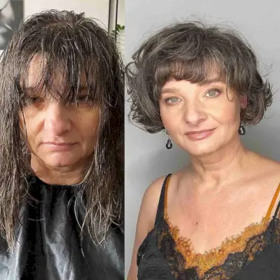 Versatile Short Shaggy Cut for Older Ladies