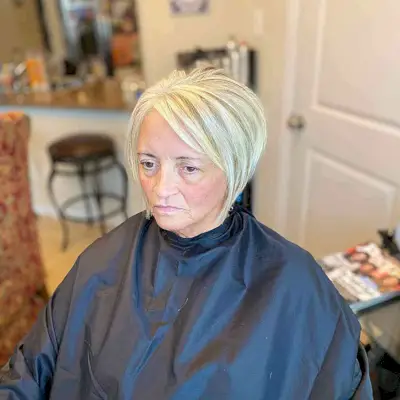 Easy to Style Short Wedge Bob for Older Women