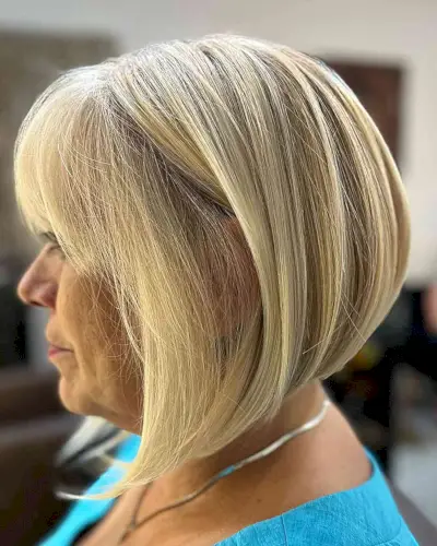 Soft A-Line Bob for Older Women with Short Hair