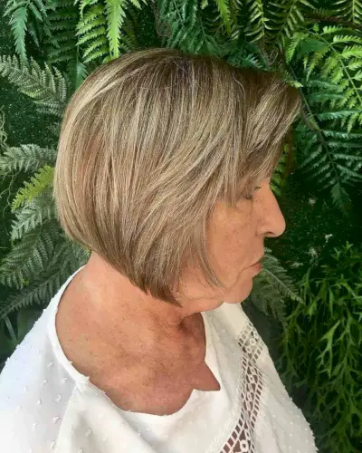 Short A-Line Bob for Senior Citizens for 70-year-olds