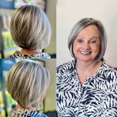 Graduated Bob for Thin Hair for Ladies 70 and Up