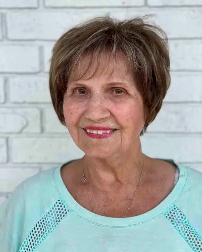 Cute Short Bob with Wispy Bangs for Ladies Over Seventy