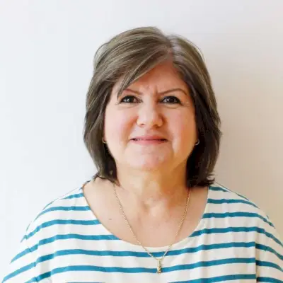 Classic shoulder-length haircut for fifty-year-old women