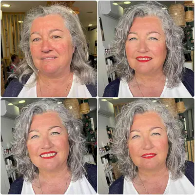 Tousled Shoulder-Length Cut with Soft Waves for Women Aged 50 with Round Faces