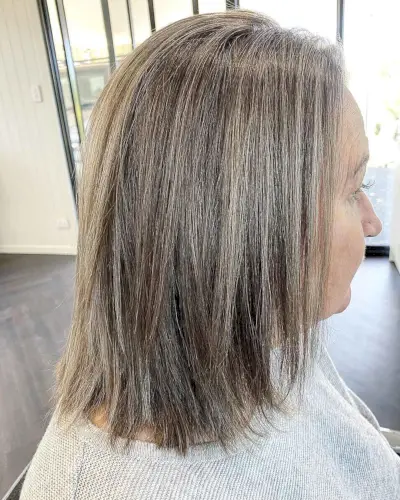 Hairstyle for overweight women in their 50s with Straight Hair