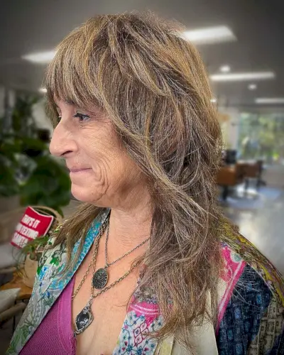 Medium-Length Mullet Shag with Textured Layers