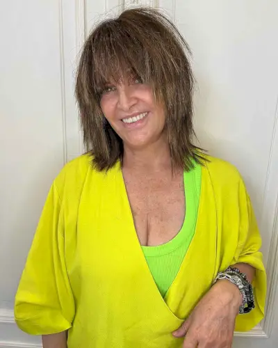 Medium Shag with Choppy Layers and Bangs