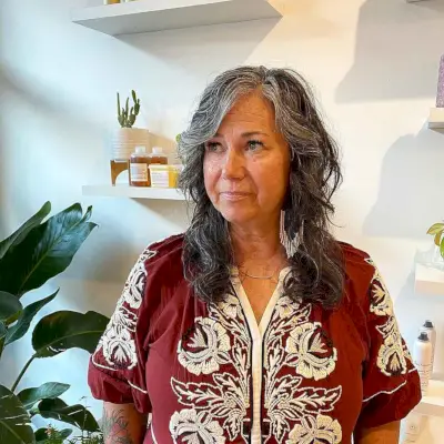 Side-Parted Shag Haircut for Natural Waves