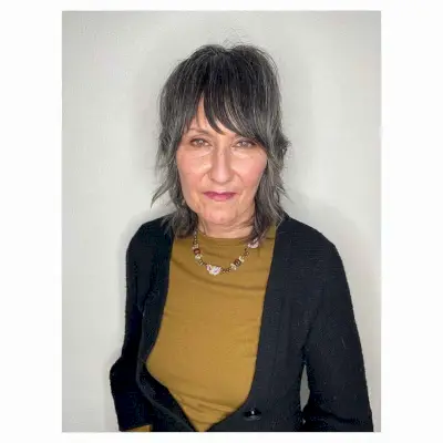 Collarbone-Length Shag with Bangs for Older Ladies with Thin Hair