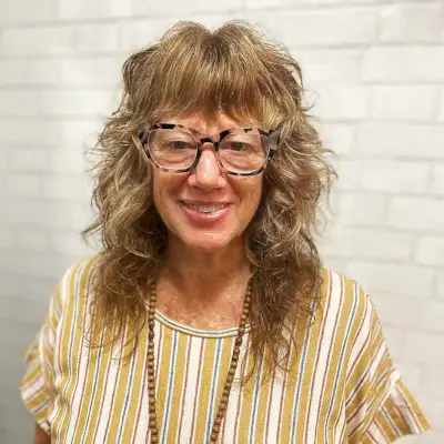 Wash-and-Wear Shaggy Hairstyle for ladies past 60