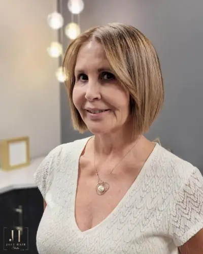 Youthful hairstyle for women at an elegant age