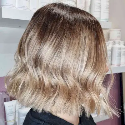 Dramatic Brown to White Champagne Ombre