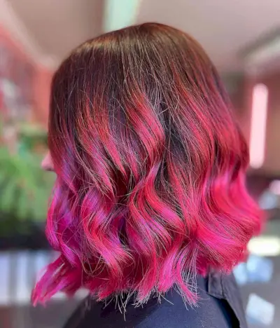 Black to Cherry Red Ombre