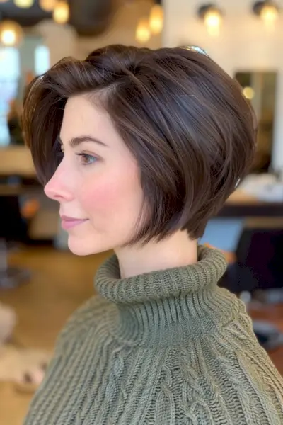 Stacked Layered Pixie Bob Cut